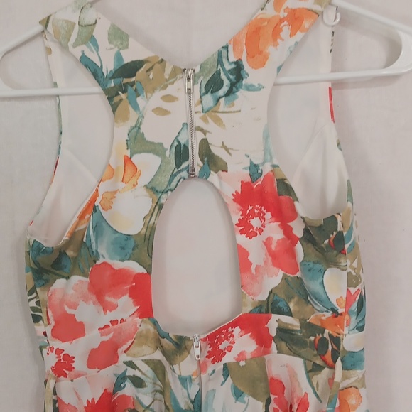 Lots of Love White Orange Floral Fit and Flare Dress Size Girl's 16 - Picture 4 of 5